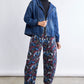 The Printed Slouchy Soft Twill Pants