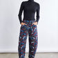 The Printed Slouchy Soft Twill Pants