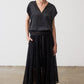 Pull-On Velvet Burnout Maxi Skirt