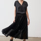 Pull-On Velvet Burnout Maxi Skirt