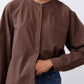 Raglan Button Down Poplin Blouse