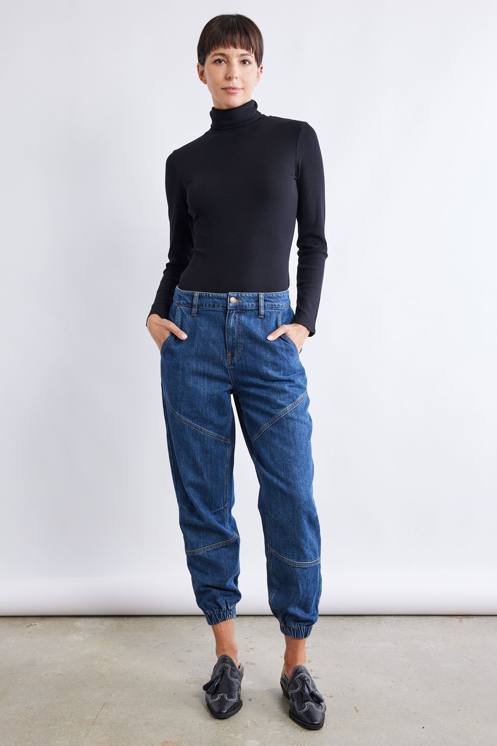 Relaxed Light Denim Joggers Ruti