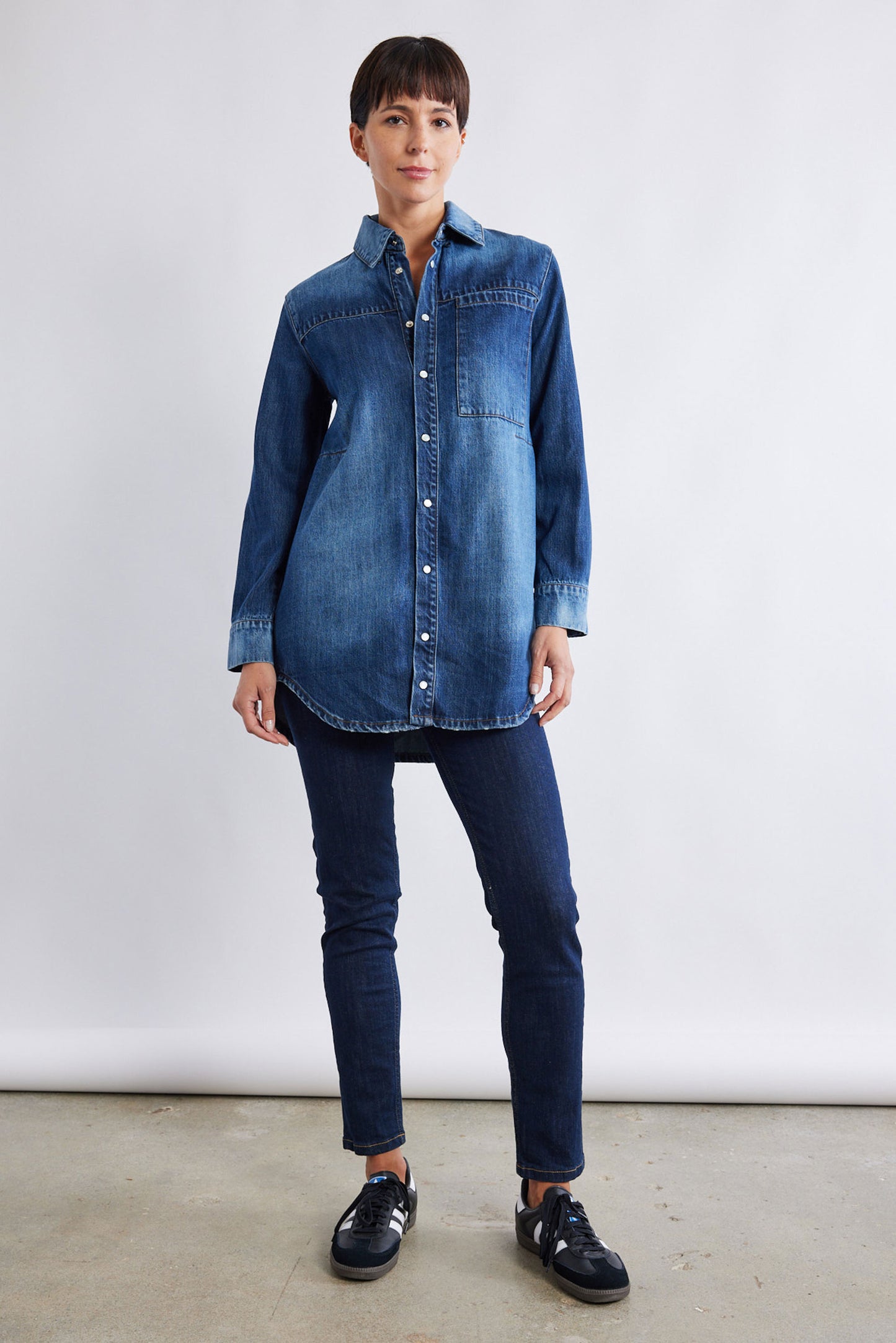 Relaxed Light Denim Tunic