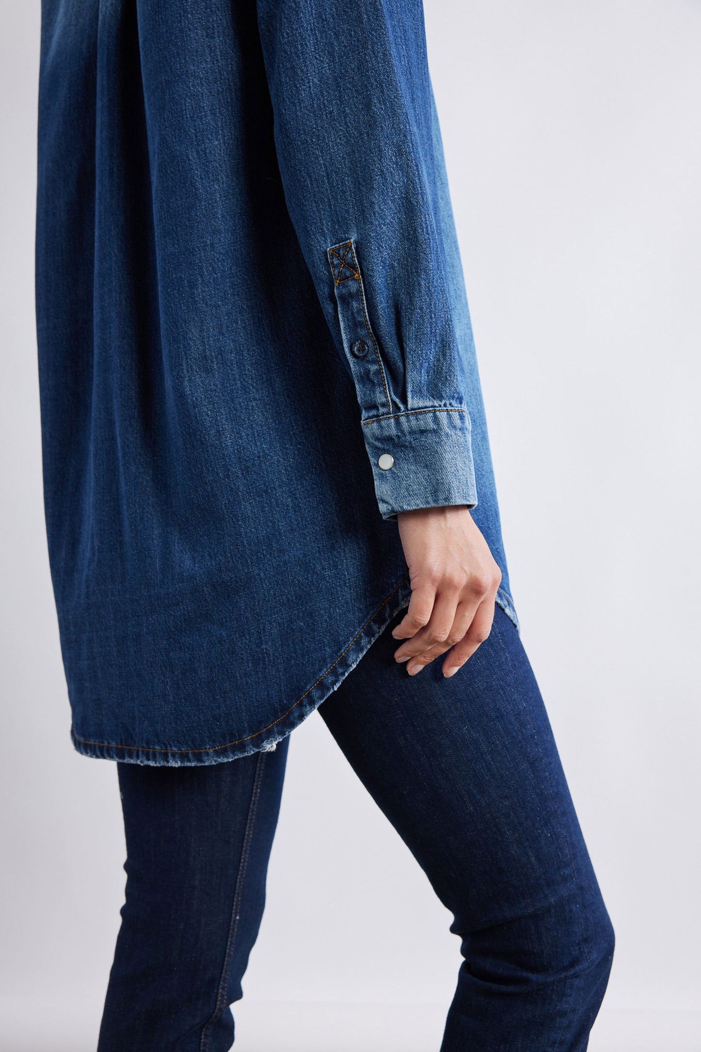 Relaxed Light Denim Tunic