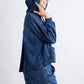 Relaxed Light Denim Hooded Jacket