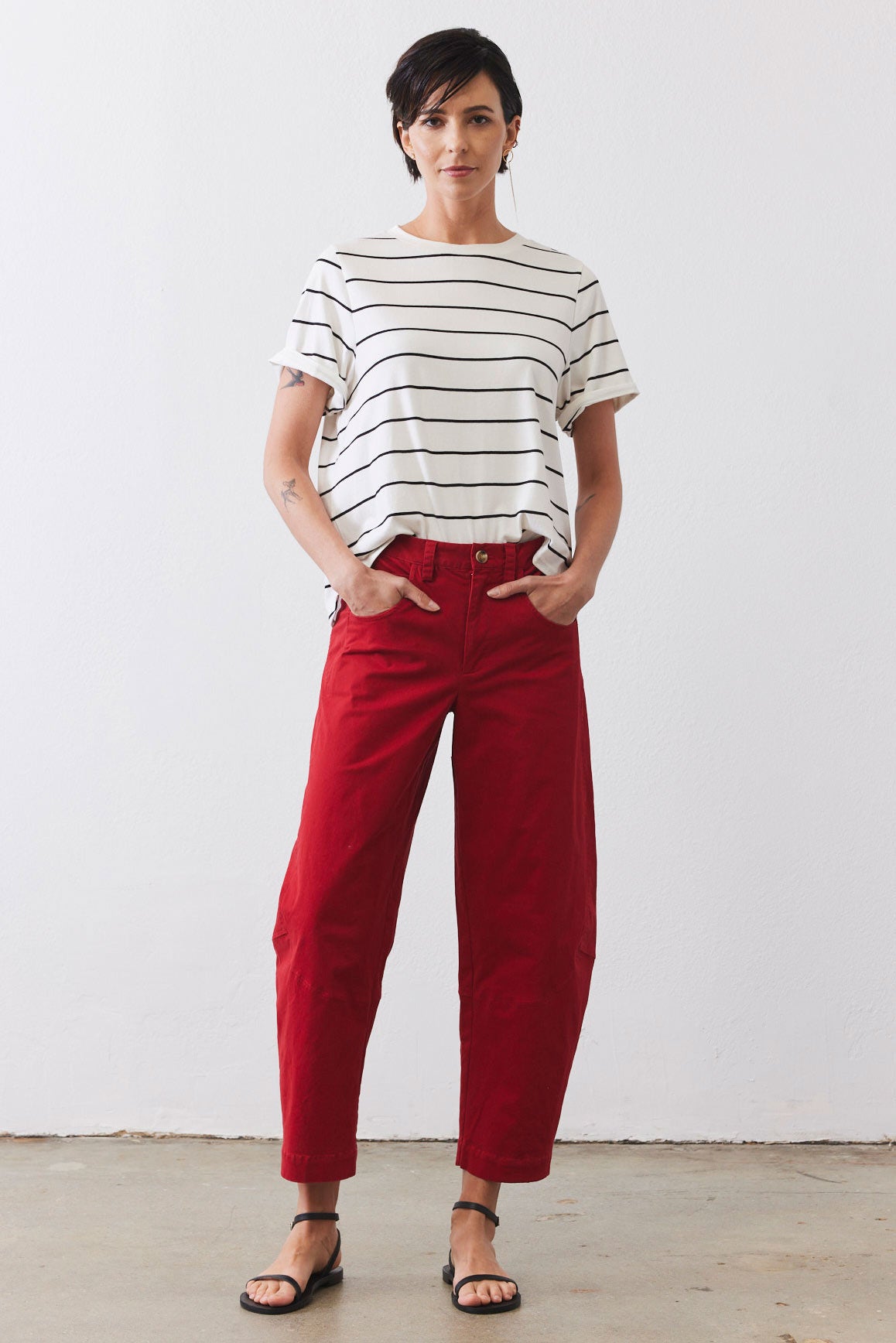 Relaxed Striped Lounge Top