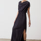 Draped Pleated Maxi Dress