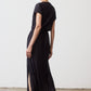 Draped Pleated Maxi Dress