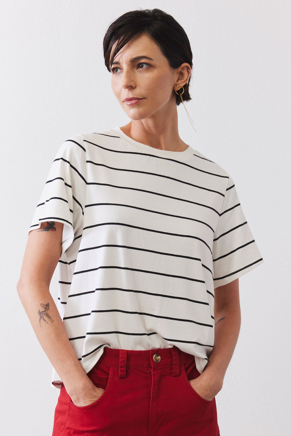 Relaxed Striped Lounge Top