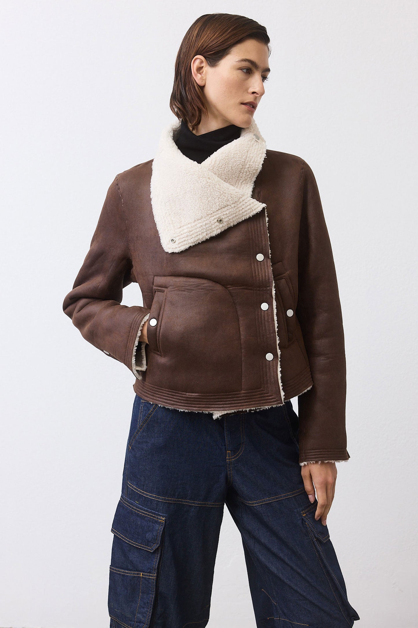 The Cruiser Reversible Shearling Moto Jacket