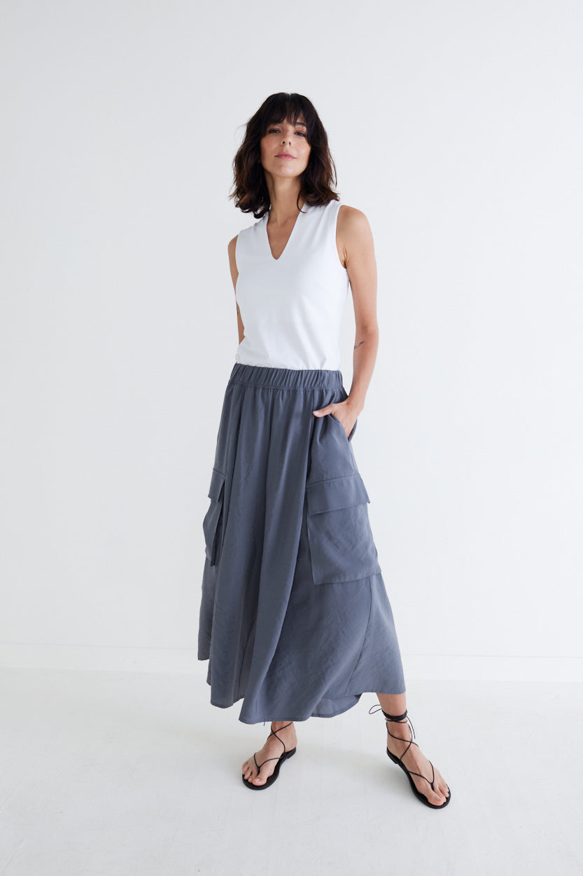 The Light Poplin Cargo Skirt Pants – Ruti