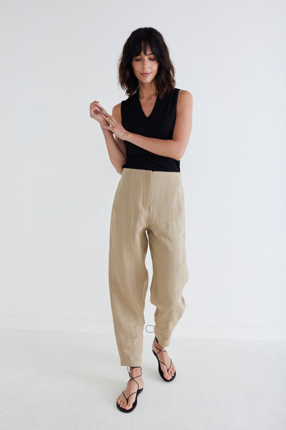 Not Too Tapered Linen Pants