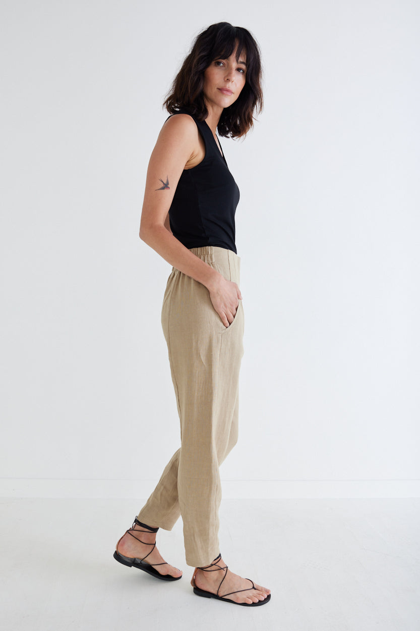 Not Too Tapered Linen Pants