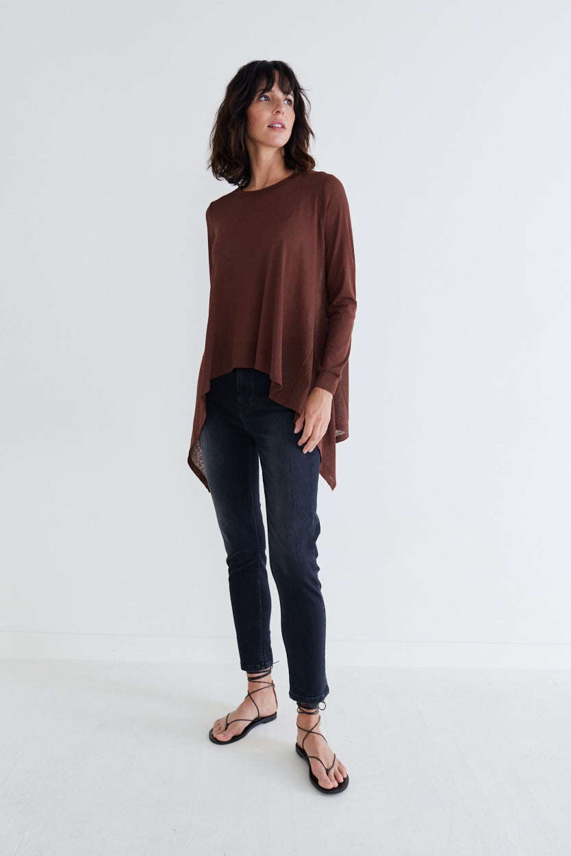 High low hotsell sheer top