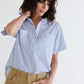 Walk the Line Short Sleeve Poplin Top