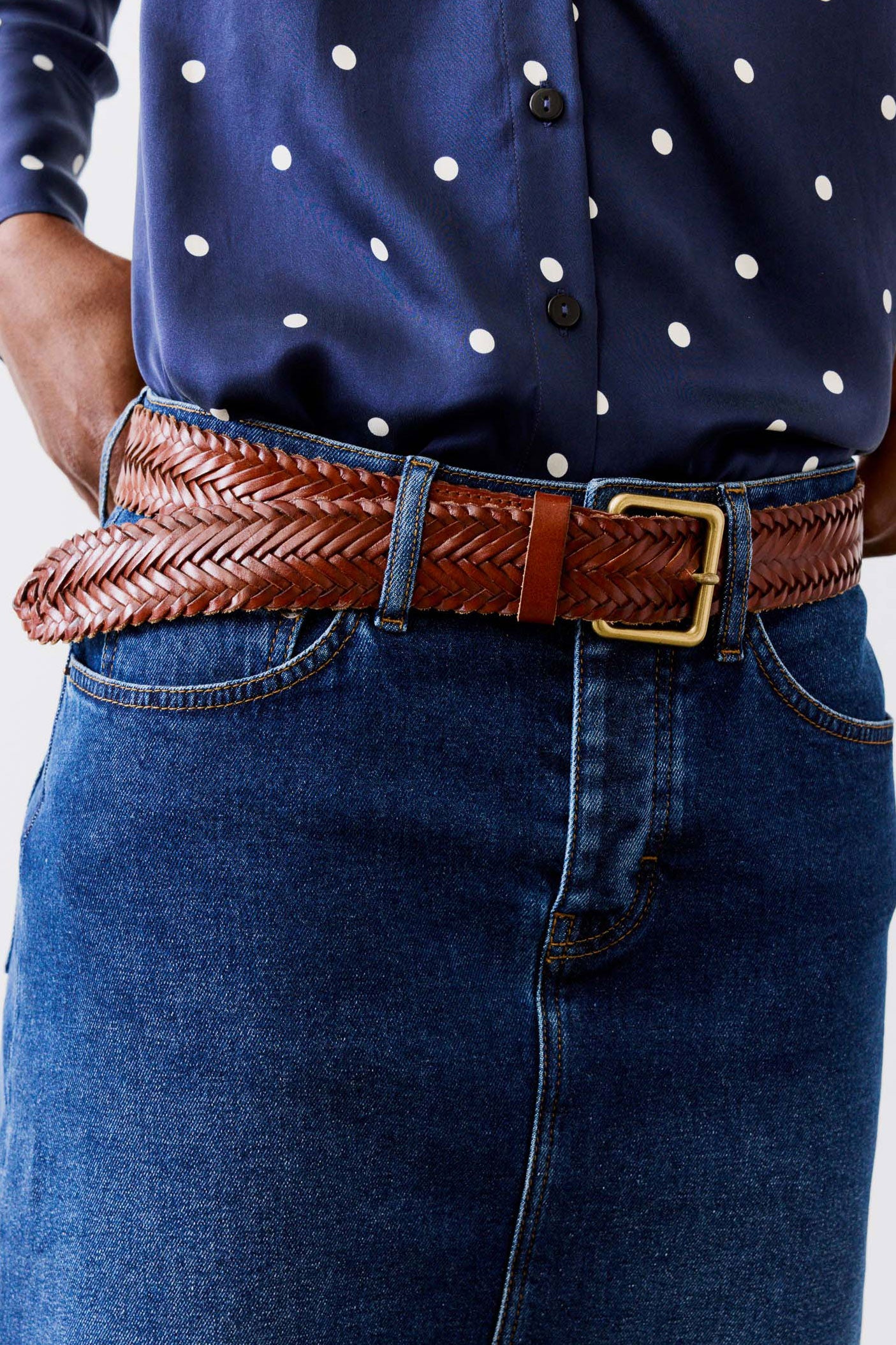 The Ruti Signature Belt Brown Leather / S The Ruti Signature Belt Brown Leather / S