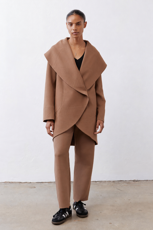Shawl Collar Scuba Coat