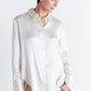 Shift Your Gaze Silk Button Down Blouse