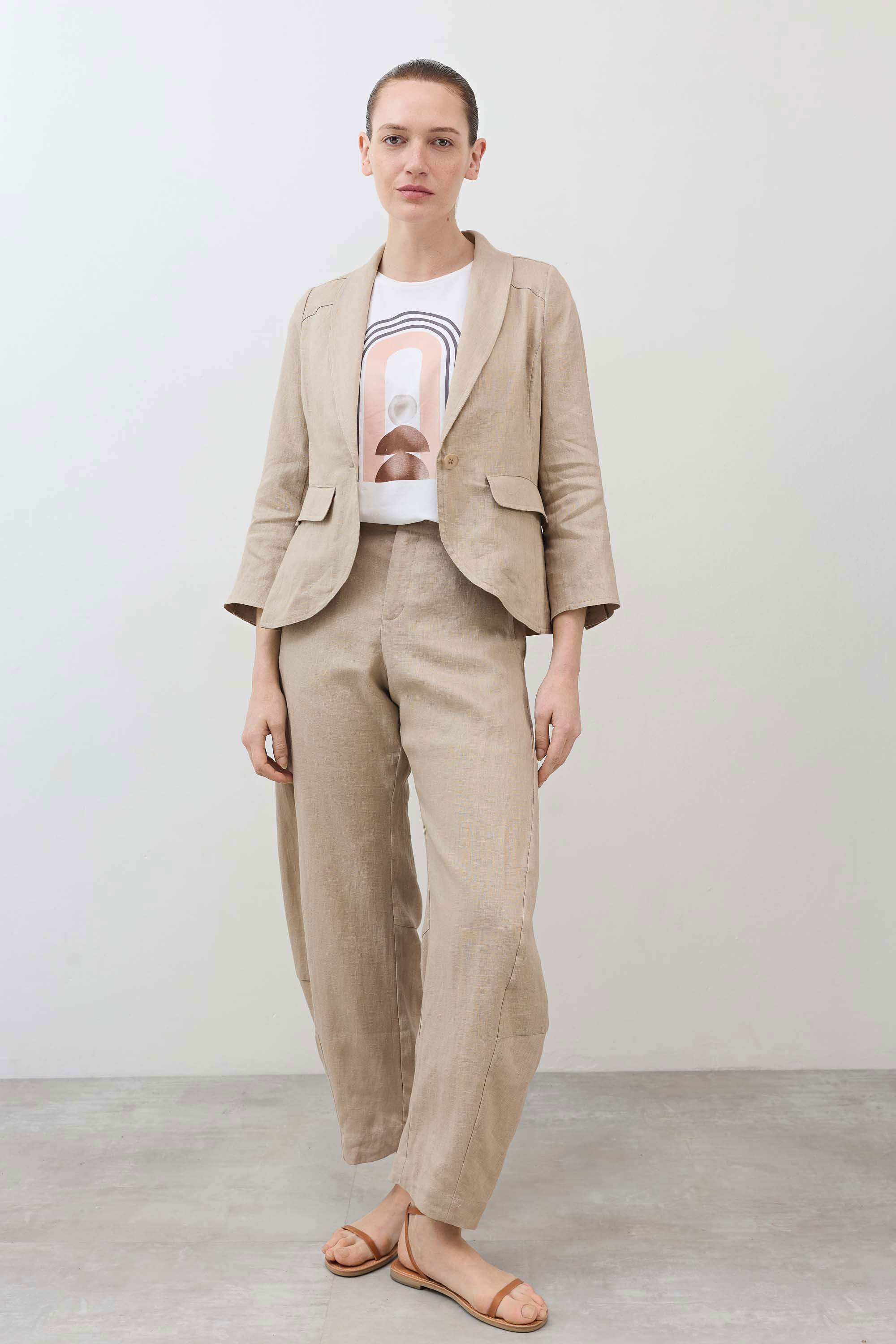 Cropped Tulip Hem Blazer