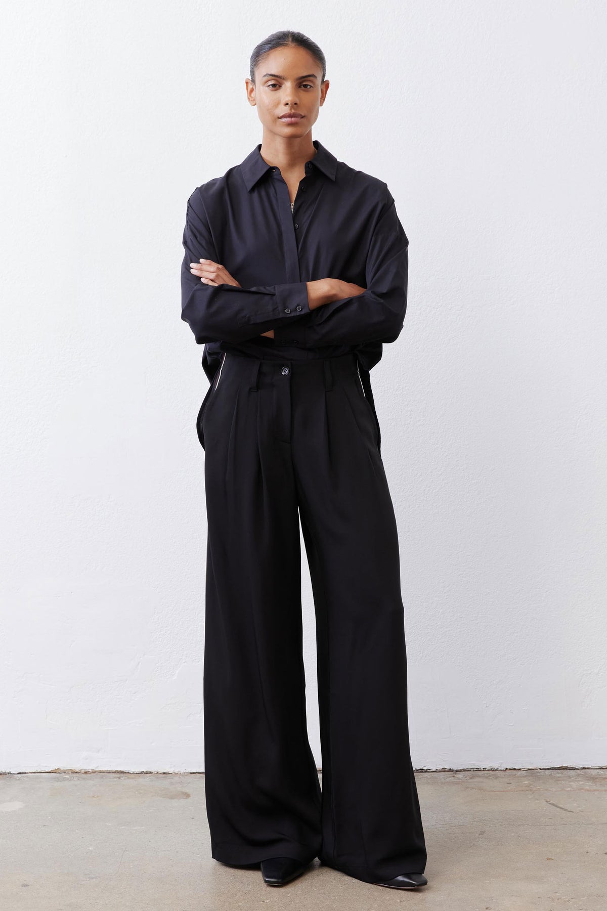 Side Stripe Wide Leg Trouser