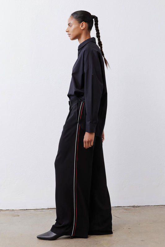 Side Stripe Wide Leg Trouser