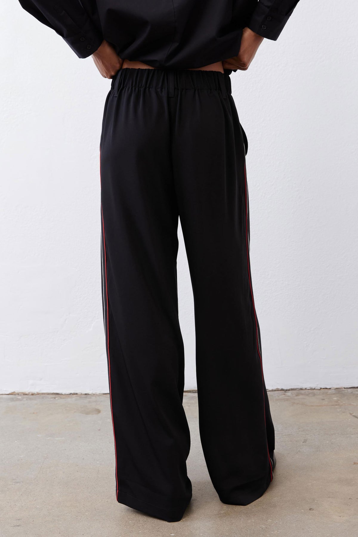 Side Stripe Wide Leg Trouser