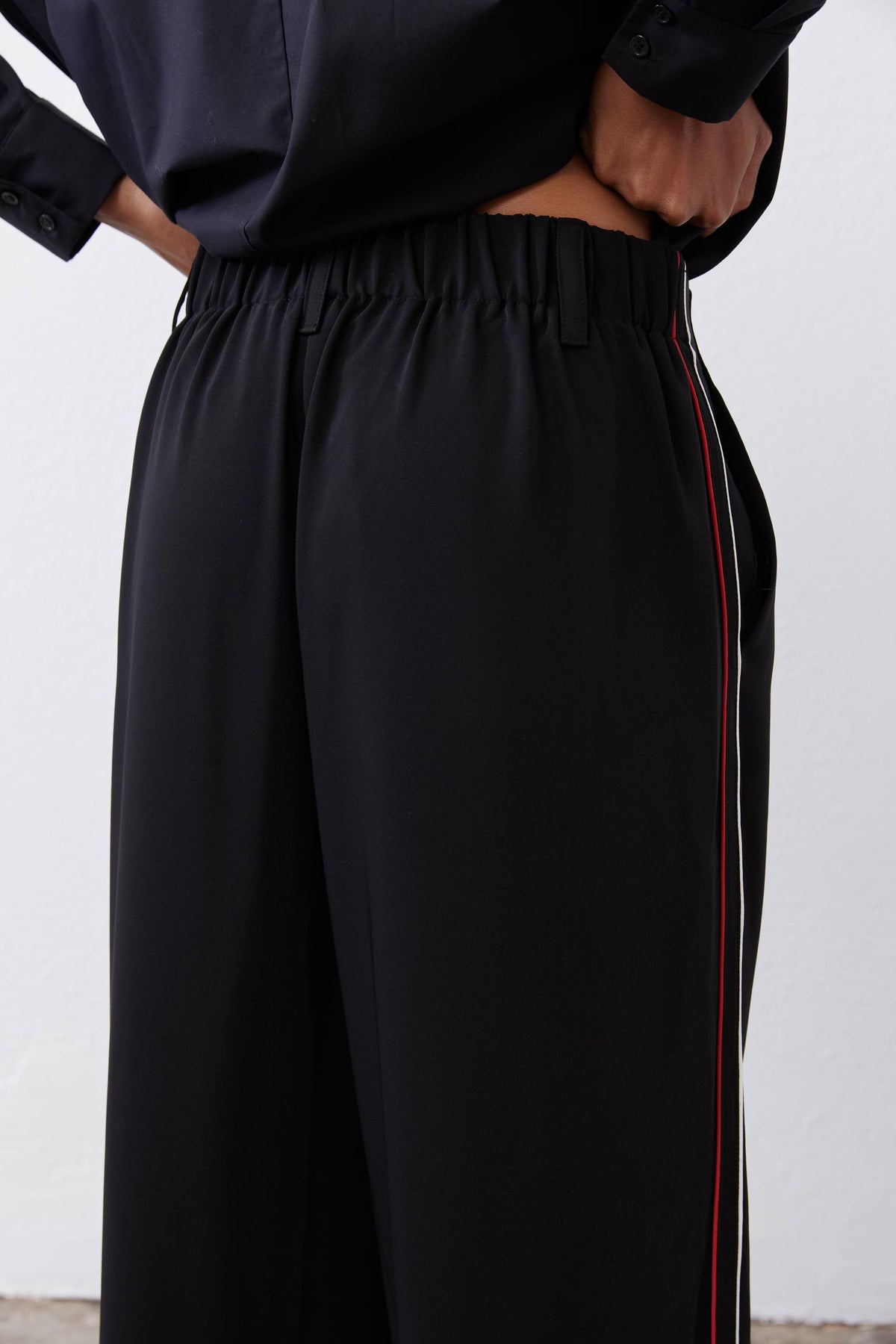 Side Stripe Wide Leg Trouser