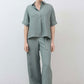 Silk Linen Oversized Pullover Blouse