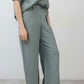 The Belted Wide Leg Silk Linen Trousers