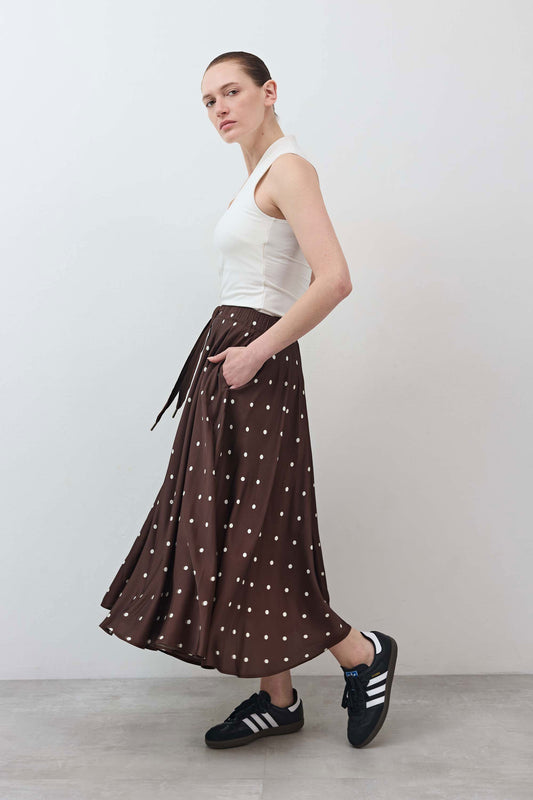 Silky Pull-On Maxi Skirt