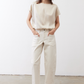 Vintage white wash slouchy jeans with button fly, patch pockets, relaxed fit