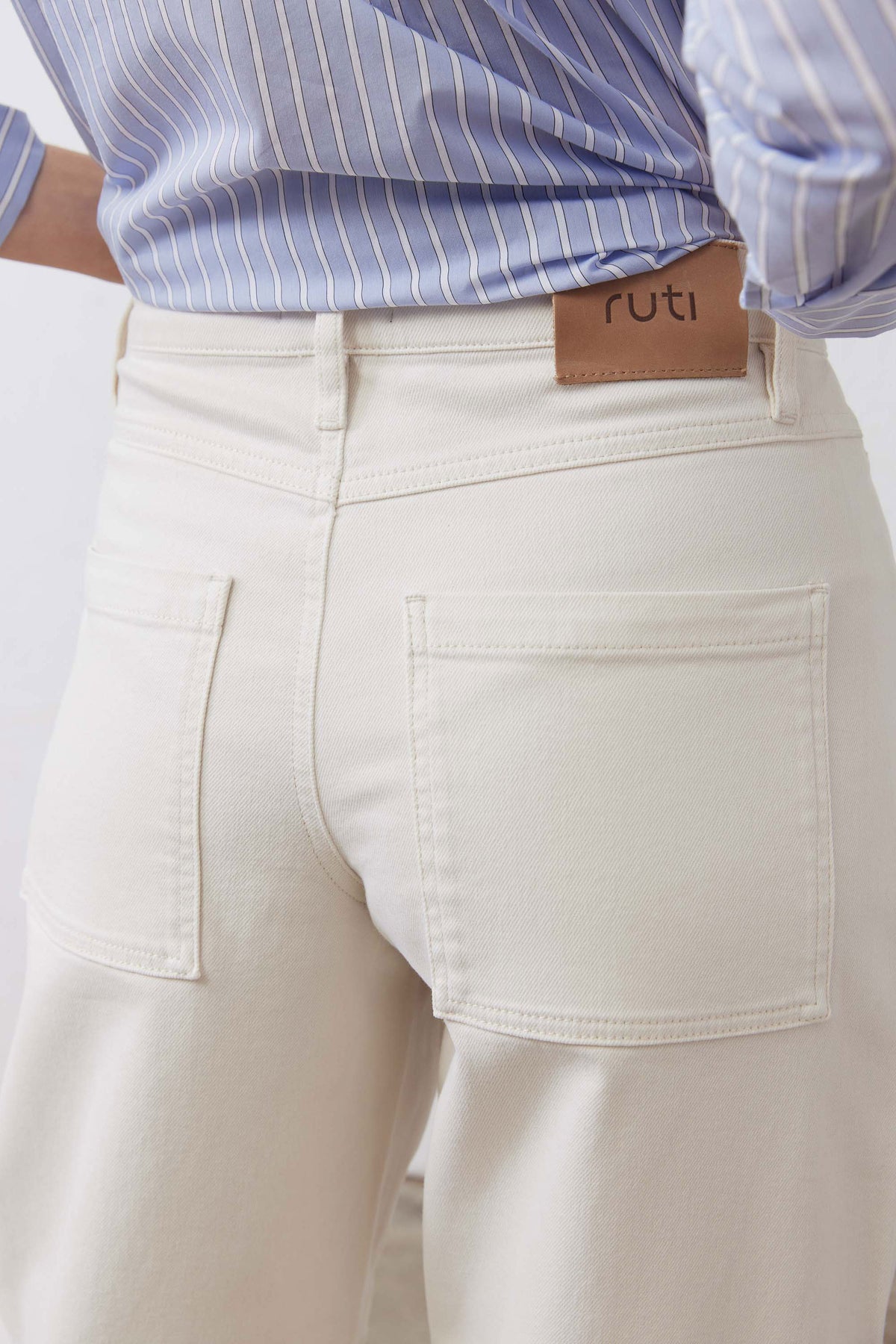 Petite slouchy jeans, vintage white wash; front pockets, belt loops, button closure