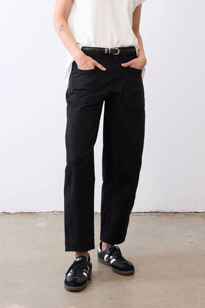 The Slouchy Soft Twill Pants | True Black – Ruti