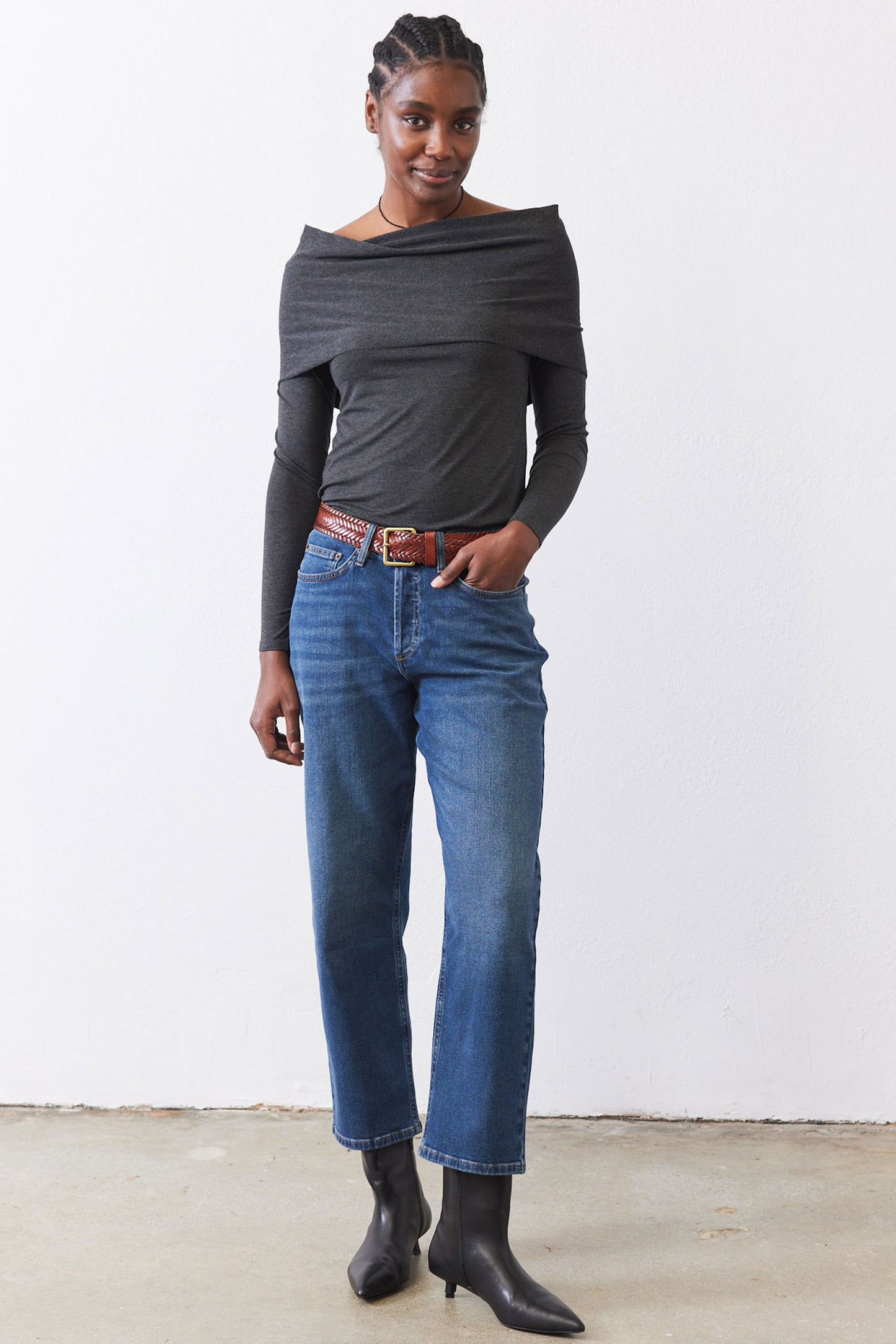 The Crop Mid-Rise Straight Jeans