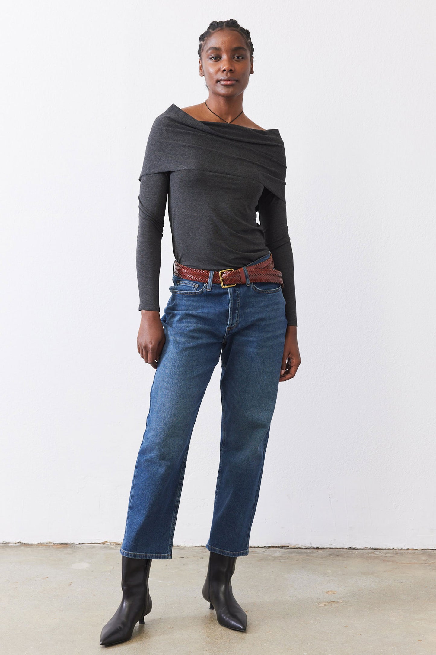 The Crop Mid-Rise Straight Jeans