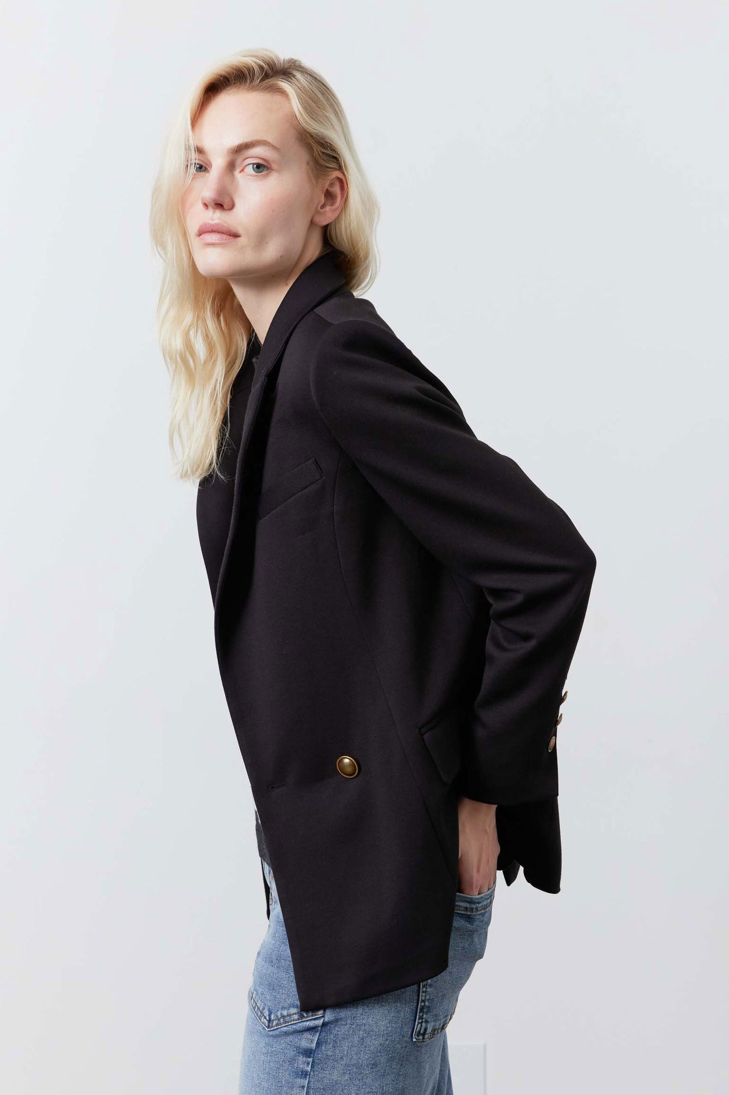 The Stretch Suit Relaxed Double Breasted Blazer