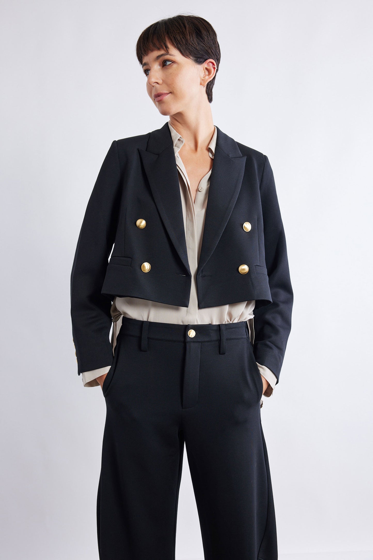 The Stretch Suit Cropped Blazer