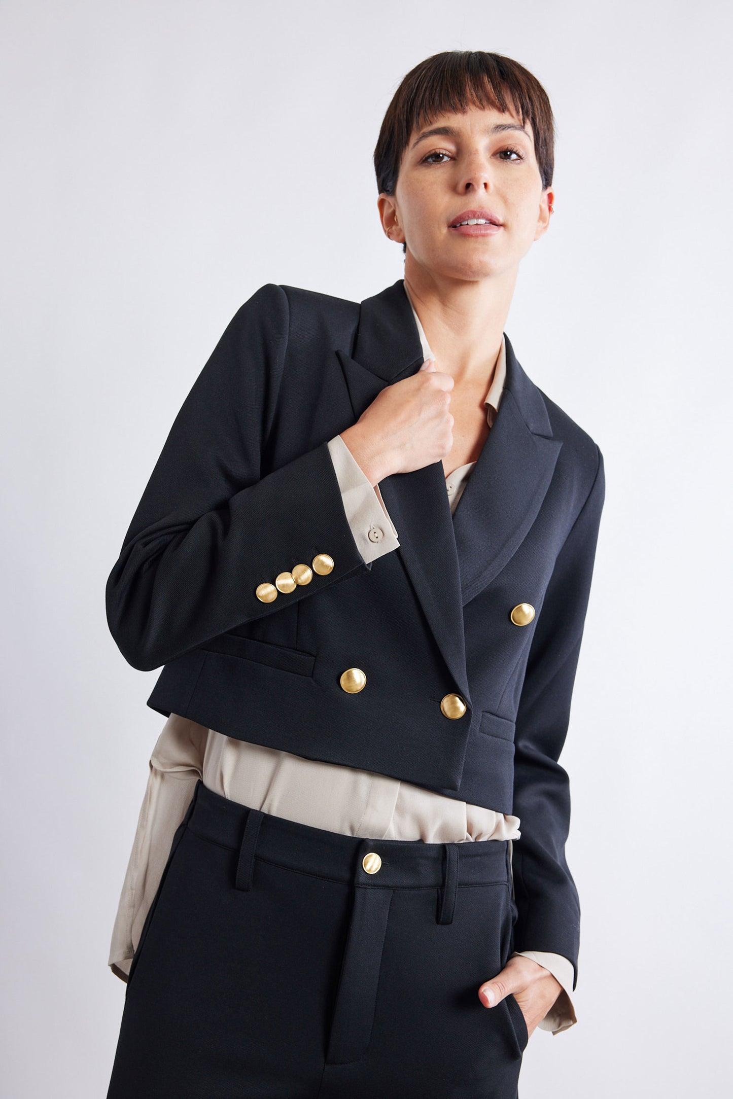 The Stretch Suit Cropped Blazer