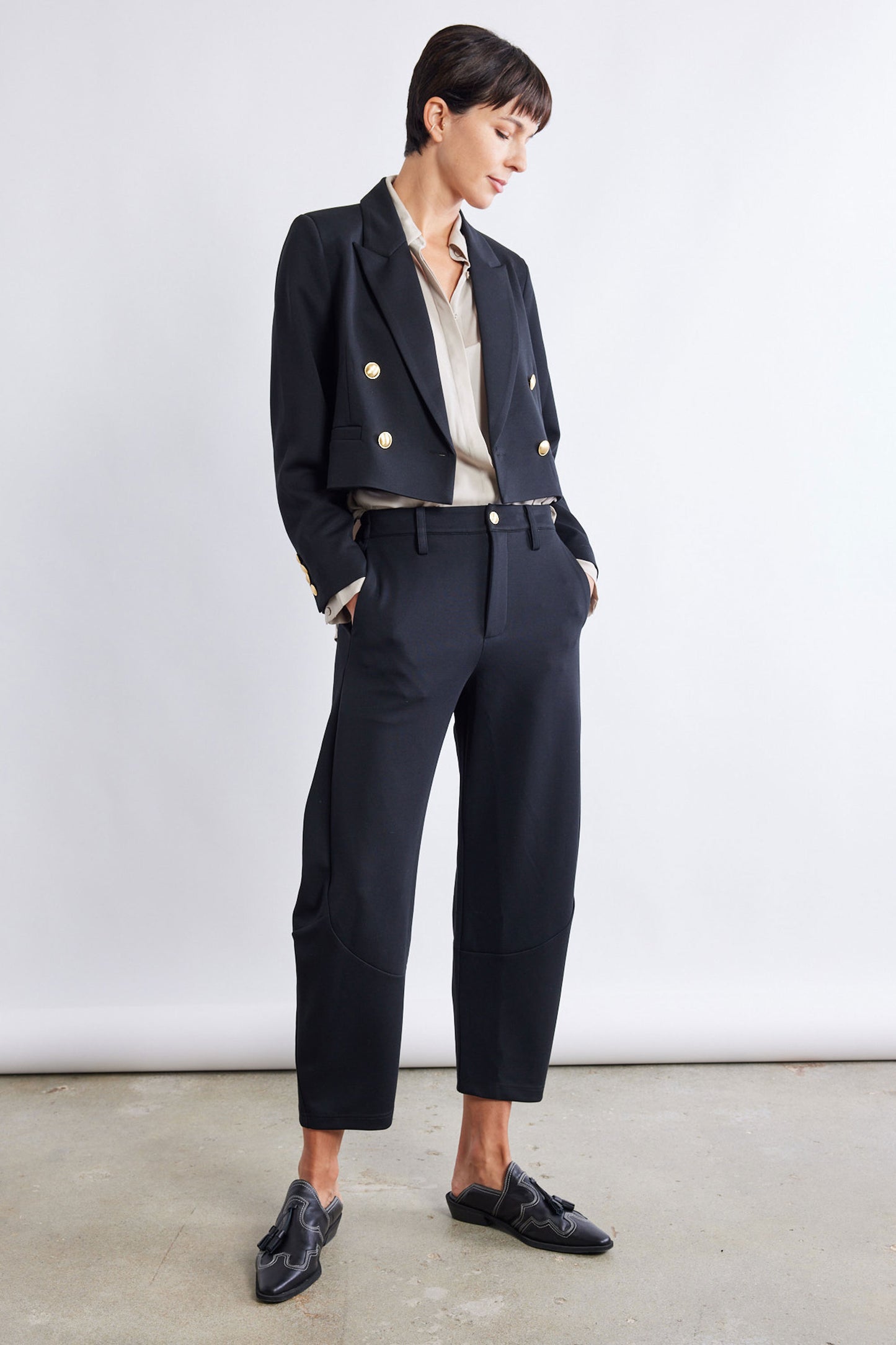 The Stretch Suit Wide-ish Pants