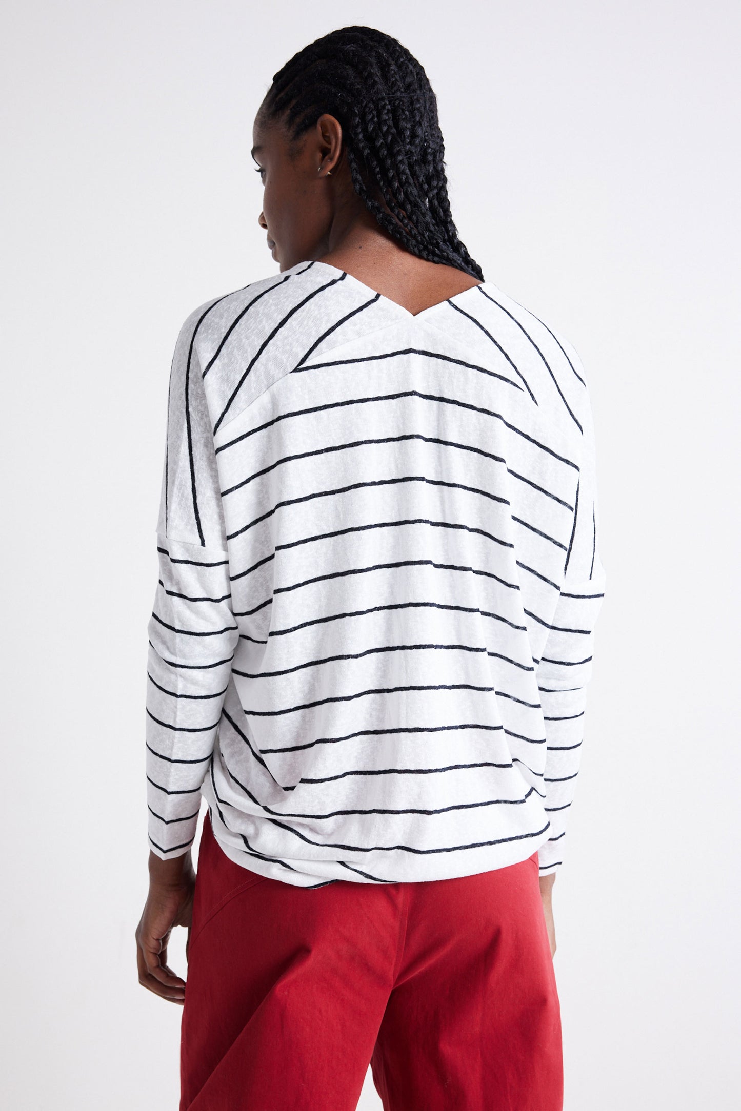 The Striped Dolman Long Sleeve Top