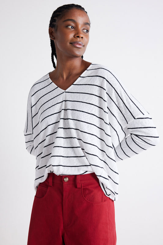 The Striped Dolman Long Sleeve Top