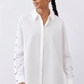 Studded Sleeve Button Down Blouse