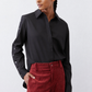 Studded Sleeve Button Down Blouse