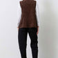 Long Vegan Suede Cargo Vest