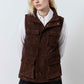 Long Vegan Suede Cargo Vest