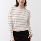 Striped long-sleeve top with crew neck and long sleeves