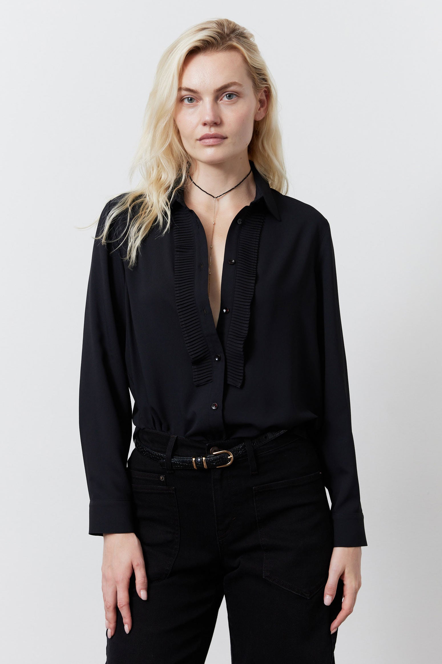 The Tux Blouse | Black Ruti The Tux Blouse | Black Ruti