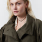 Twill Cropped Swing Jacket