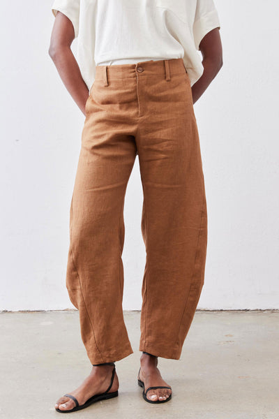 ムゥムゥ様RUSTIC LINEN PANTS Ameri The Uptown Loose Linen Pants | Caramel – Ruti
