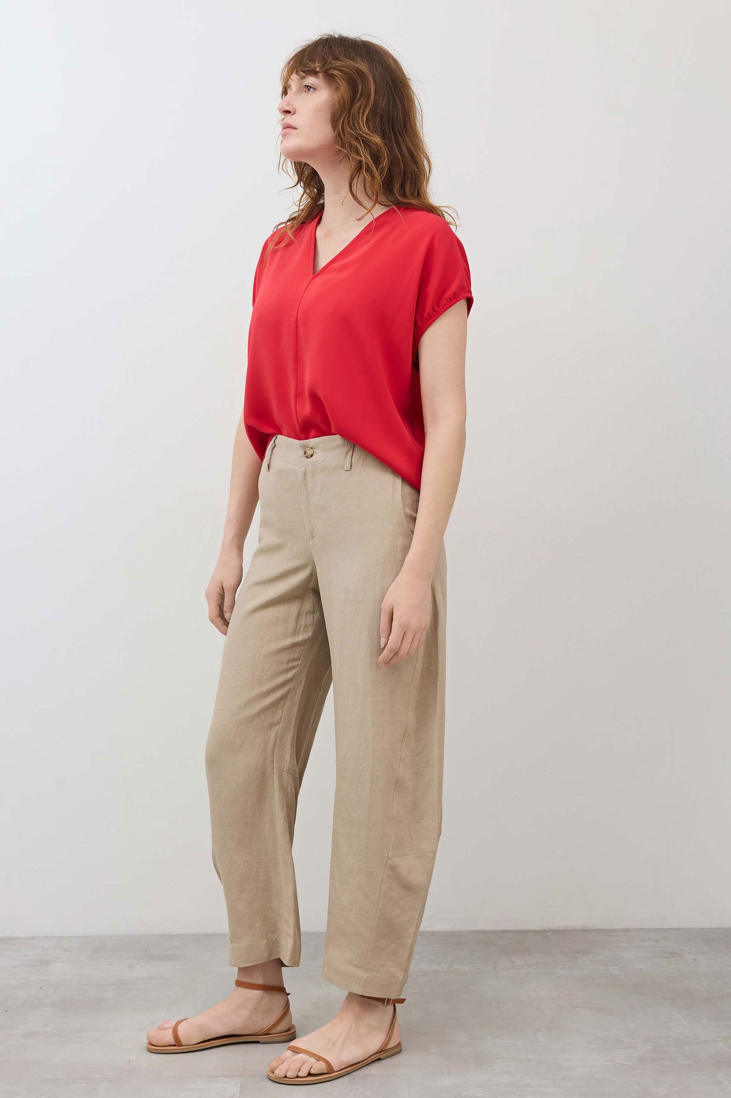 The Uptown Loose Silk Linen Pants
